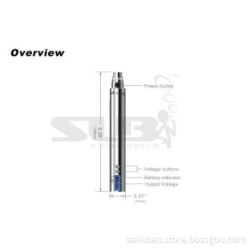 SLB patented hot sell variable volt e hookah ego v with 650/1200mah